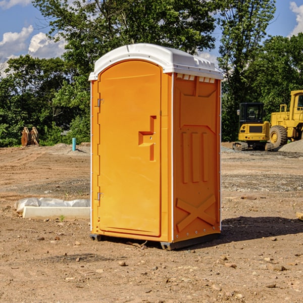 how often are the portable restrooms cleaned and serviced during a rental period in Reynolds Missouri